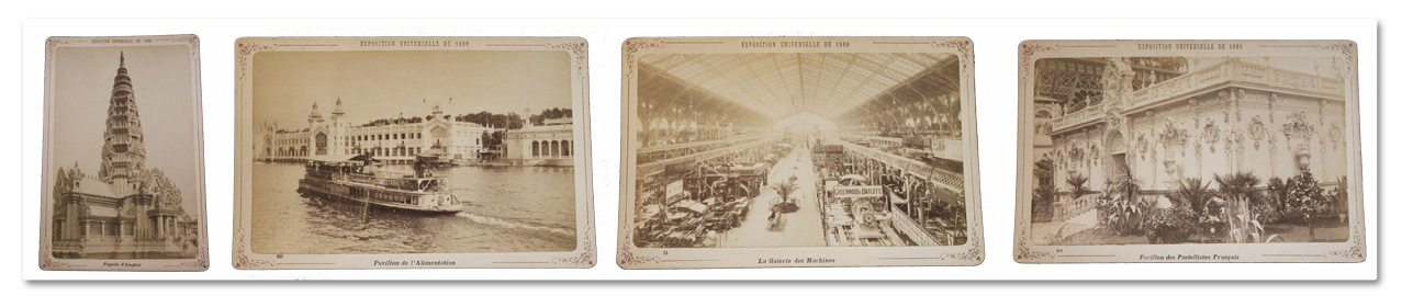 photographie, tirage, cabinet, exposition universelle, paris, 1889, original, pavillons