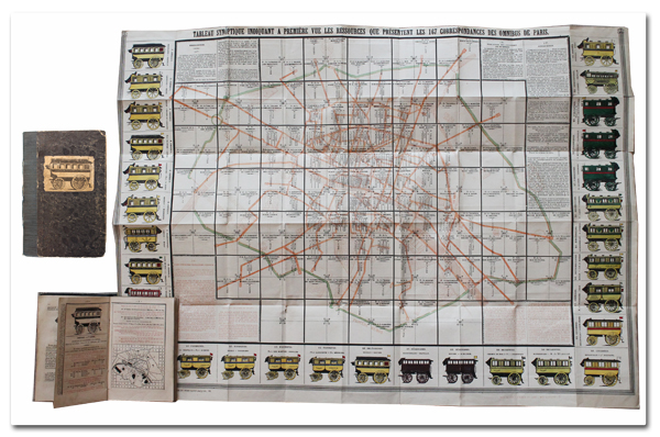 victor richard, publicateur officiel de l'omnibus, 1844, paris, guide, plan, voitures, havard, transports, methode richard