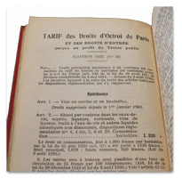 administration, octroi, paris, manuel de l'employé, paul dupont, 1933, legislation, discipline, tarifs