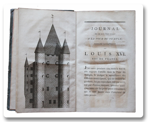 M. CLERY. Journal de ce qui s'est passé à la Tour du Temple, pendant la captivité de Louis XVI, roi de France. Londres, Imp. De Baylis, Greville-Street. 1798 paris, histoire, clery, tour du temple, revolution francaise, prison, louis XVI, monarchie, ancien regime, histoire de paris