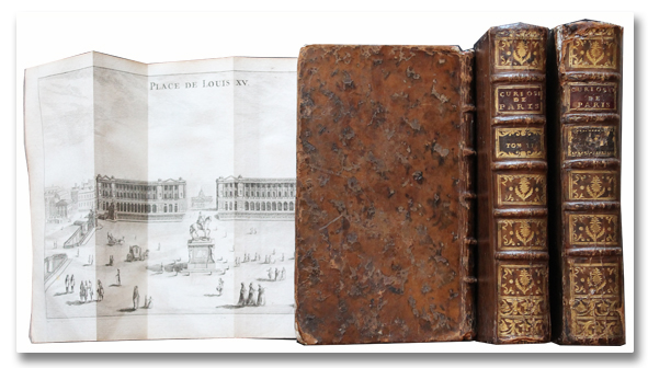 LE ROUGE. Curiosités de Paris, de Versailles, Marly, Vincennes, Saint-Cloud. Suivi de Nouveau Voyage de France, Paris, Les Libraires associés, 1771–1778 paris, histoire, le rouge, curiosites de paris, versailles, france, libraires associés, 1771, reliure, environs de paris