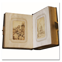 paris, album, photo, carte de visite, cdv, 1860, albumine, voyage, photographie, martinet