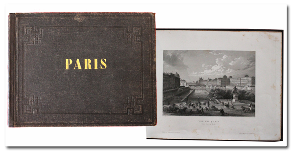 paris, album, vues, gravures, chamouin, rouargue, 1865, vues de paris, paris actuel, gravures originales