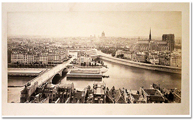 Photographie : Panorama vers la rive gauche, depuis l’église Saint-Gervais, Hervé & Débitte éditeurs, Photographic Company, 170, rue de Rivoli, c. 1880. paris plan 1880 isl b
