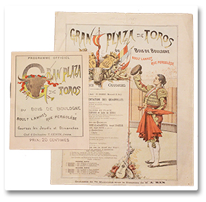 Gran Plaza de Toros du Bois de Boulogne. Programme officiel. 1889-1890