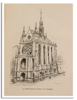 paris, histoire, albert robida, sainte chapelle, 1927, foyer francais, luxe, lafuma, illustrations