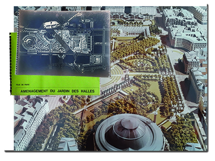 Projets d'aménagement du Jardin des Halles, Paris, 1975-1981