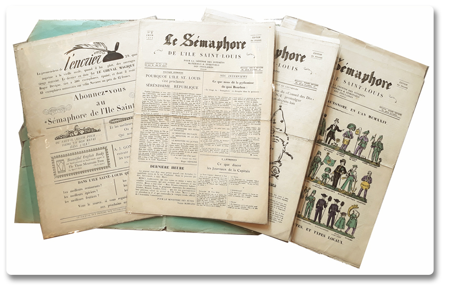 paris, ile saint-louis, sémaphore, sémaphore de l'ile saint-louis, roger dévigne, journal, presse, presse à bras, 1925, collection complète