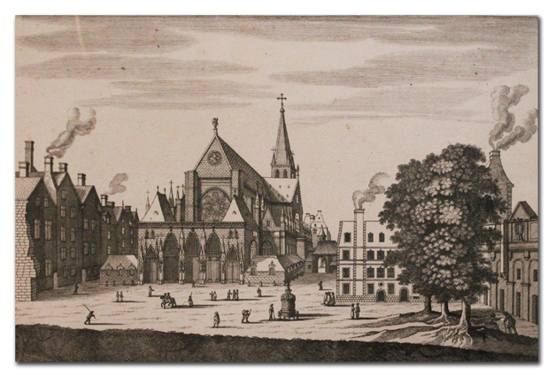 paris, histoire, gravure, engelbrecht, eglise, saint germain des pres, kirch st germain, 1720, xviiie siecle, place