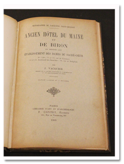 paris, histoire, faubourg saint germain, 1909, jules vacquier, hotel de biron, 7e arrondissement, livre ancien