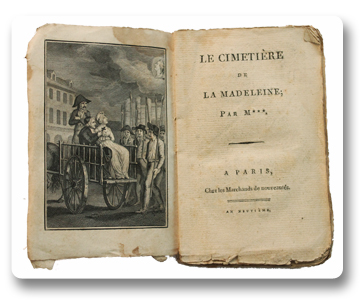 paris, histoire, cimetiere, madeleine, revolution francaise, Regnault-Warin, contrefacon, cimetiere de la madeleine, an IX, livre ancien