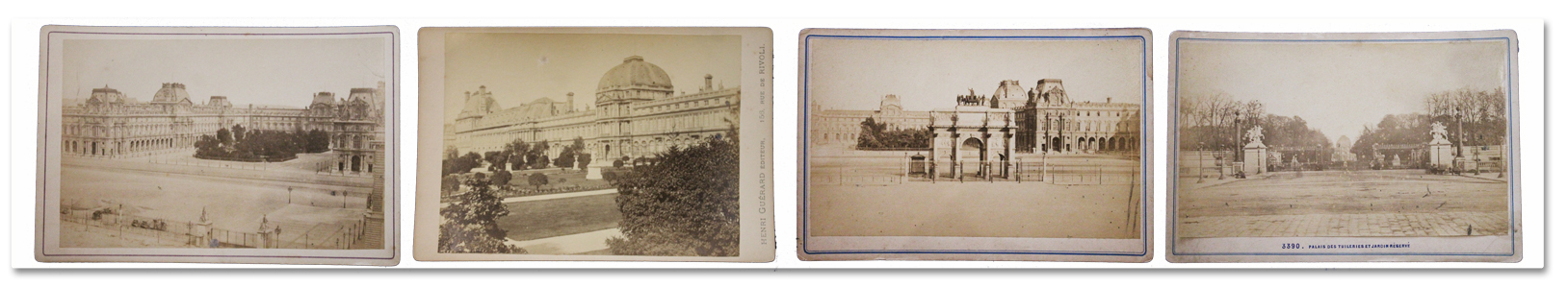 photographie, tirage, albumine, cabinet, louvre, tuileries, 1860, paris, vintage