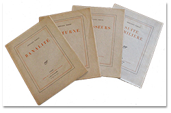 Fargue. Banalité, Vulturne, Suite familière, Epaisseurs. Paris, Nouvelle revue française, 1928-1929