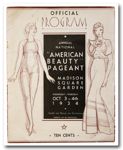 concours de beauté, american beauty pageant, 1934, madison square garden, official program, miss, programme officiel, concours de miss